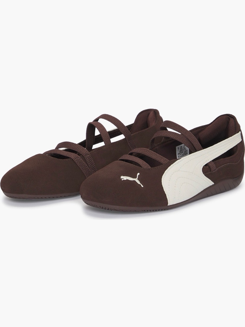 PUMA Speedcat Ballet Suede Sneaker chocolate brown warm white sz 8